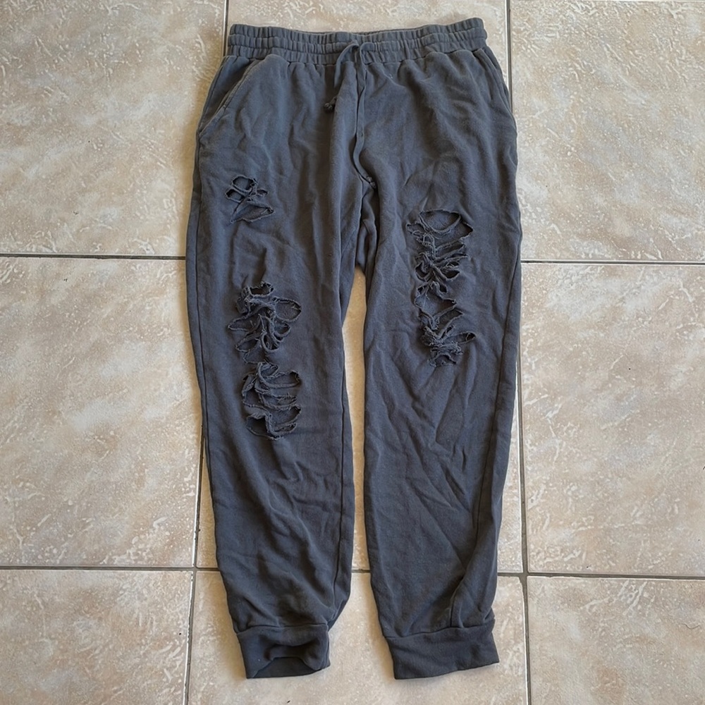 Distressed sweatpants
